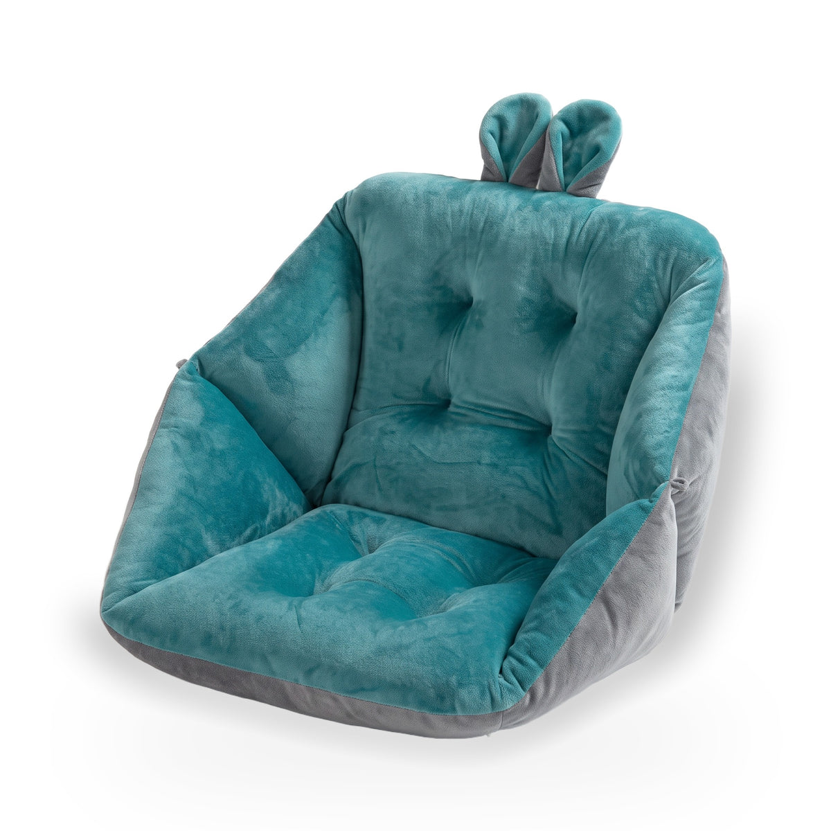 Plush Velvet Wraparound Chair Cushion with Side Wings