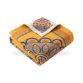 Bohemian Lotus Jacquard Reversible Cotton Blanket
