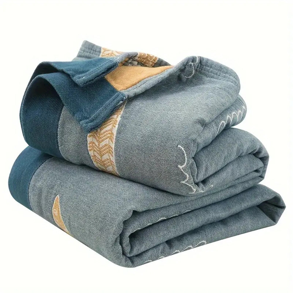 Golden Fish Jacquard Cotton Gauze Blanket