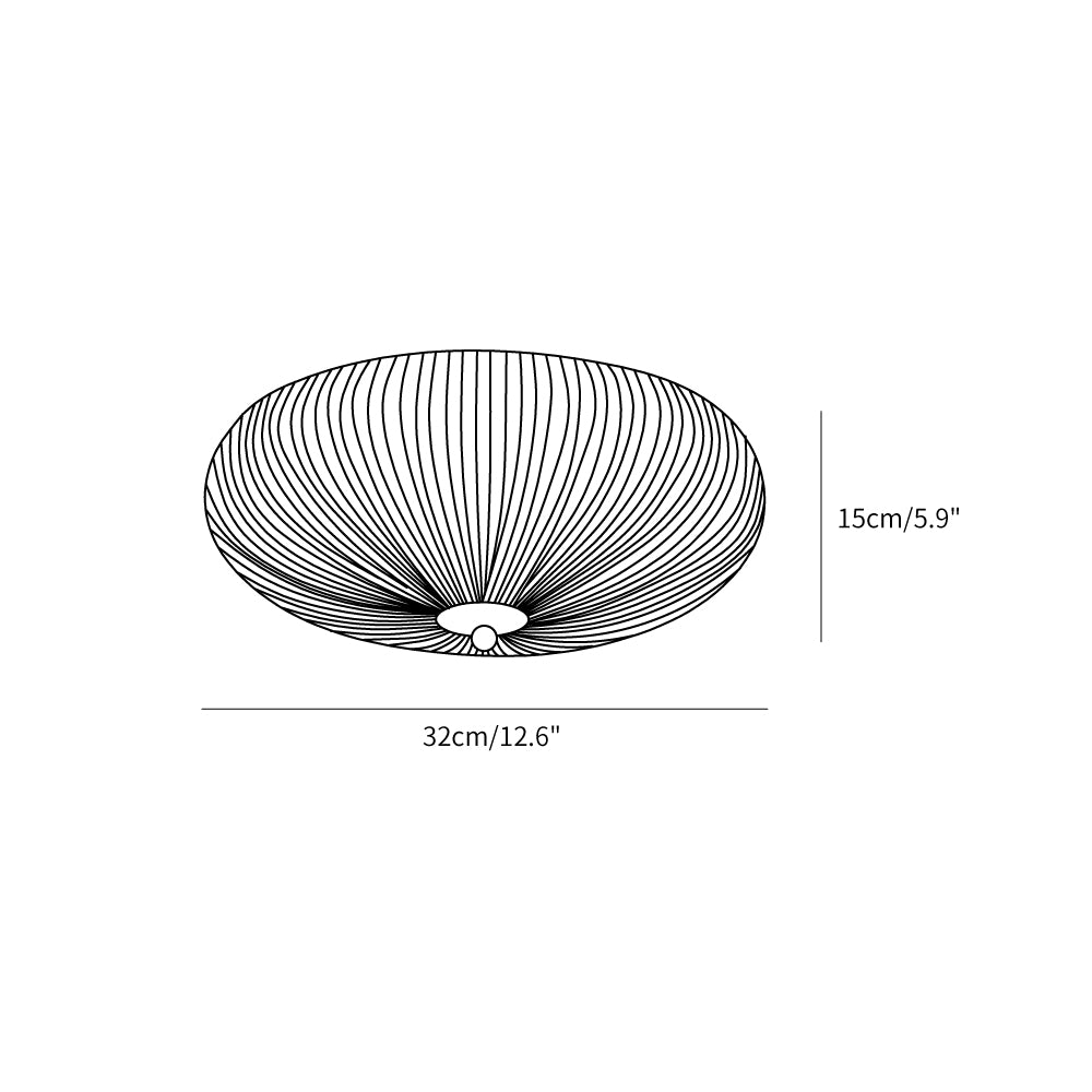 Ribbed Dome LED Flush Ceiling Light