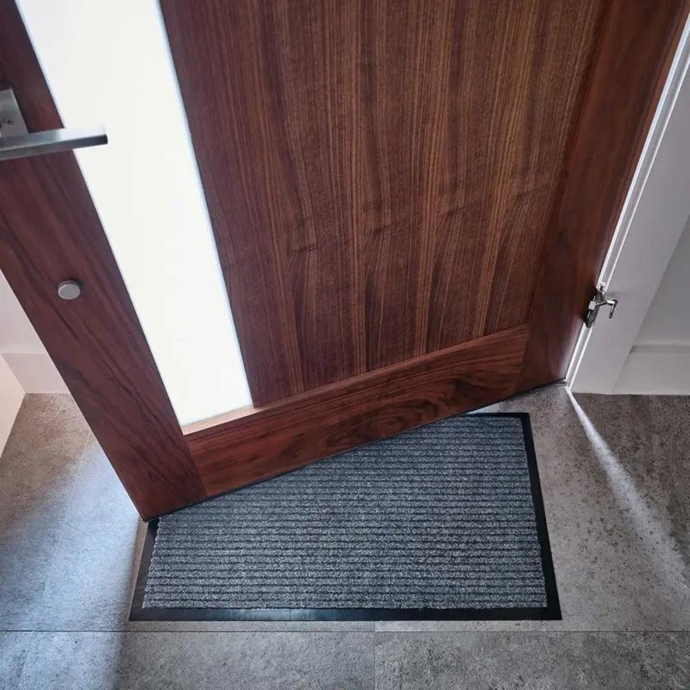 Braided Striped Non-Slip Door Mat