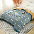 Golden Fish Jacquard Cotton Gauze Blanket