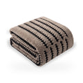 Tufted Striped Plush Sofa Cover Throw
