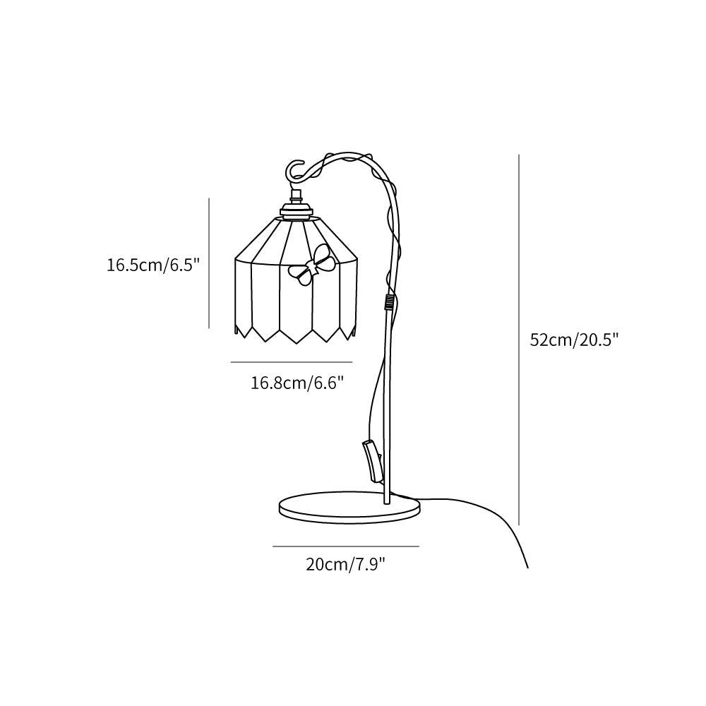 Stained Glass Butterfly Table Lamp
