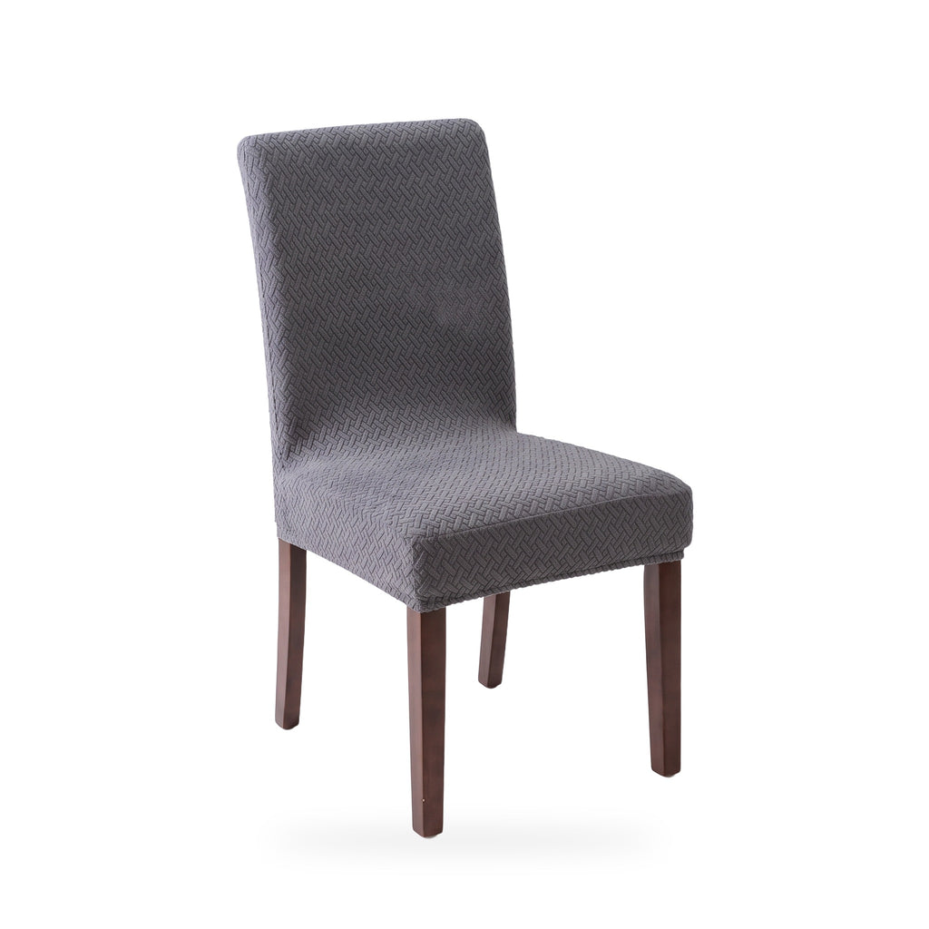 Velvet Jacquard Stretch Dining Chair Cover