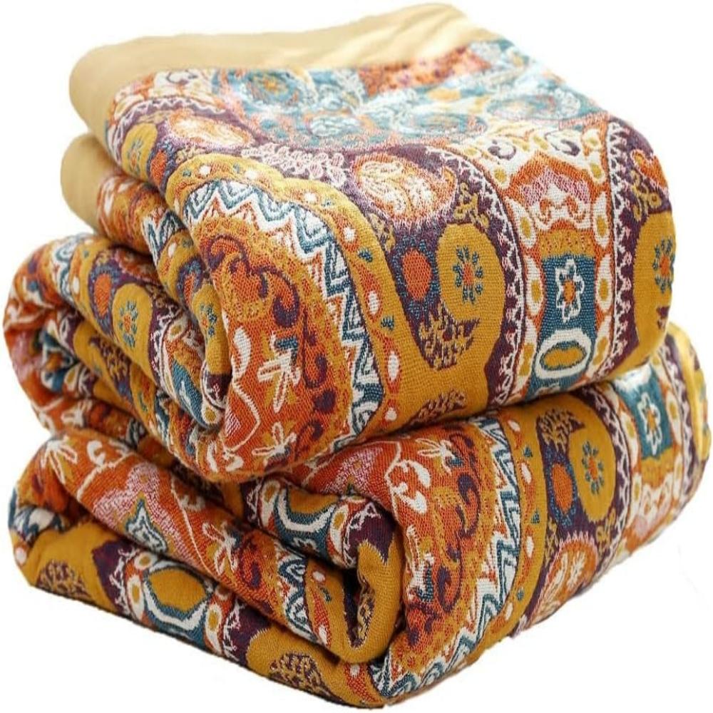Sunrise Boho Reversible Cooling Cotton Blanket