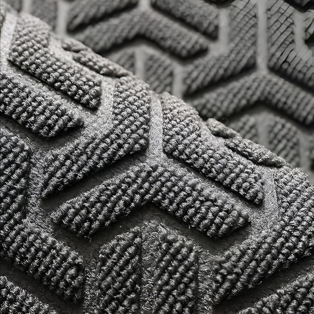 Geometric Rubber-Backed Entry Mat
