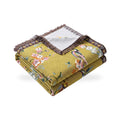 Mustard Garden Bird Double-Sided Jacquard Blanket