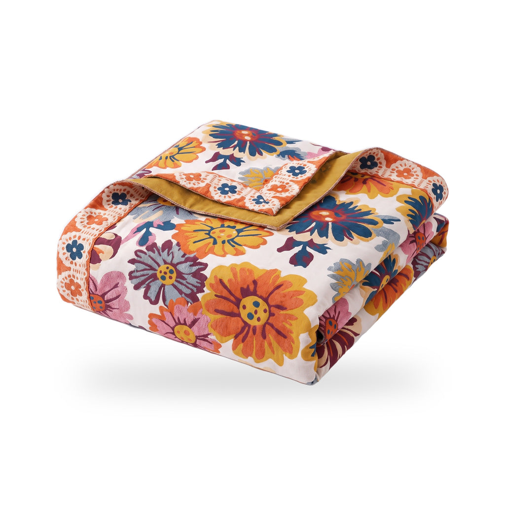 Bold Daisy Reversible Organic Cotton Blanket