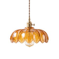 Scalloped Glass Flower Pendant Light