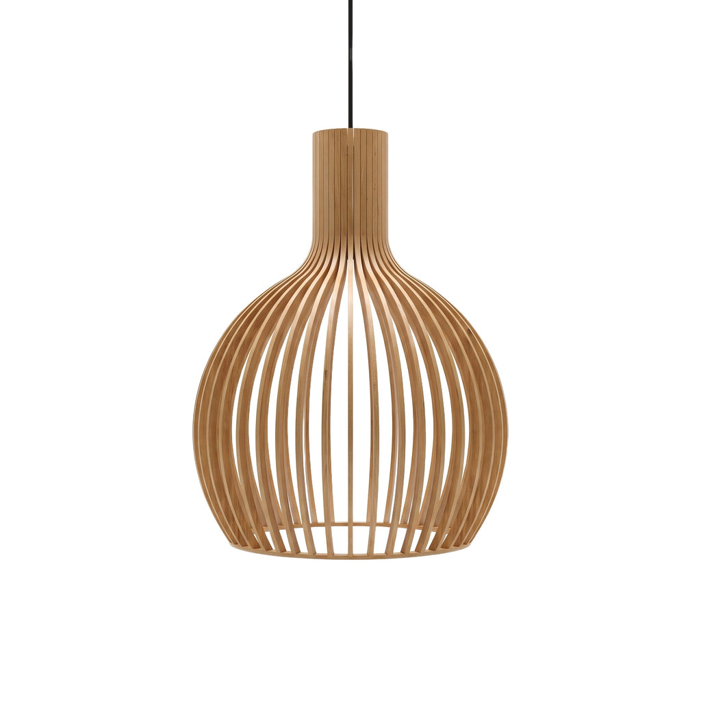 Wooden Slat Birdcage Pendant Light