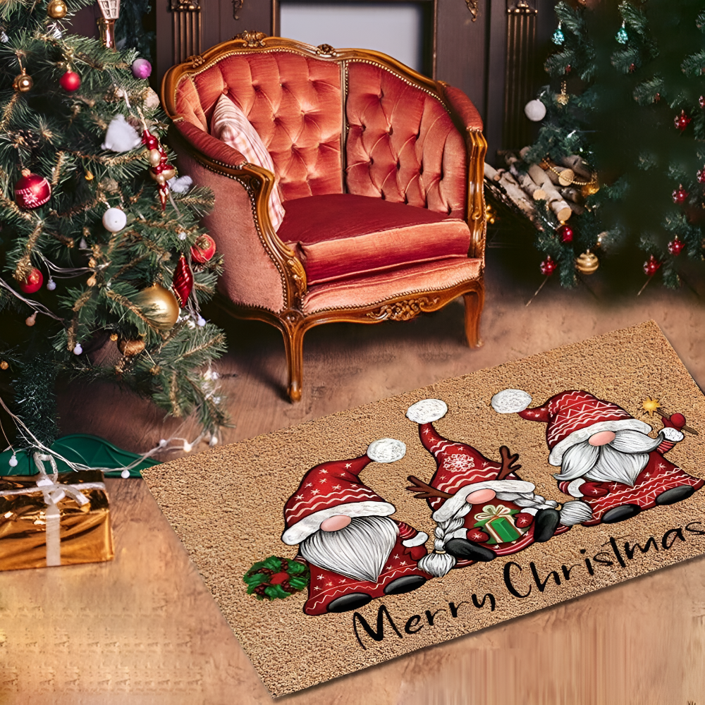 Holiday Gnome Welcome Mat