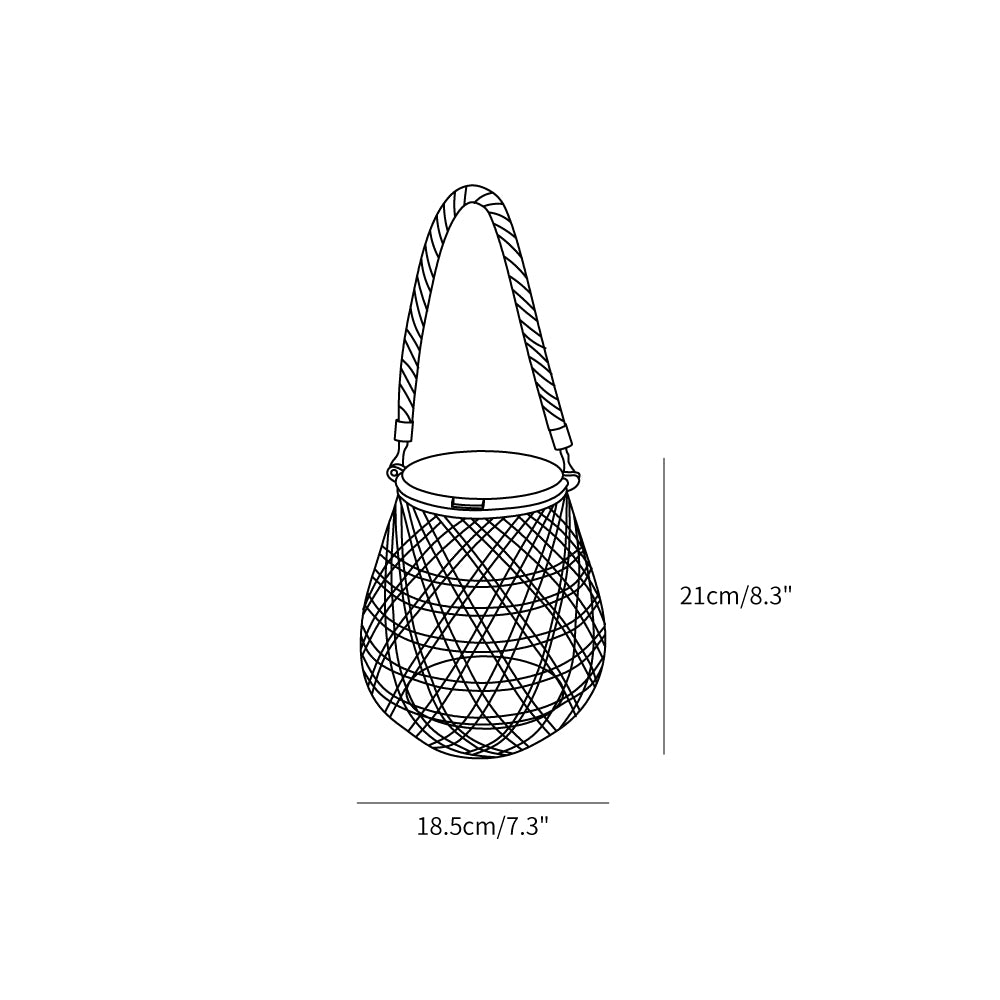 Solar Woven-Look Garden Lantern