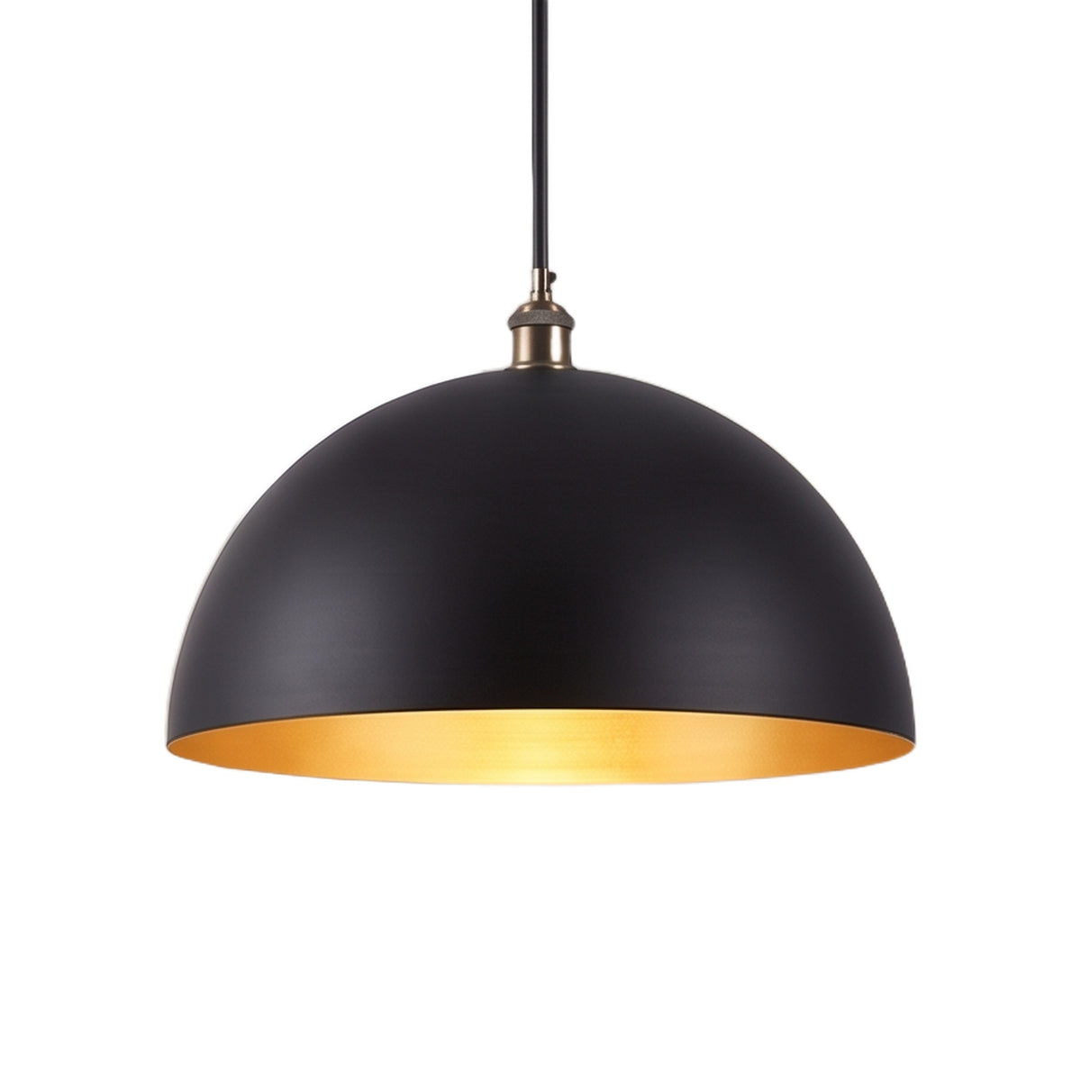 Black Metal Dome Pendant Light