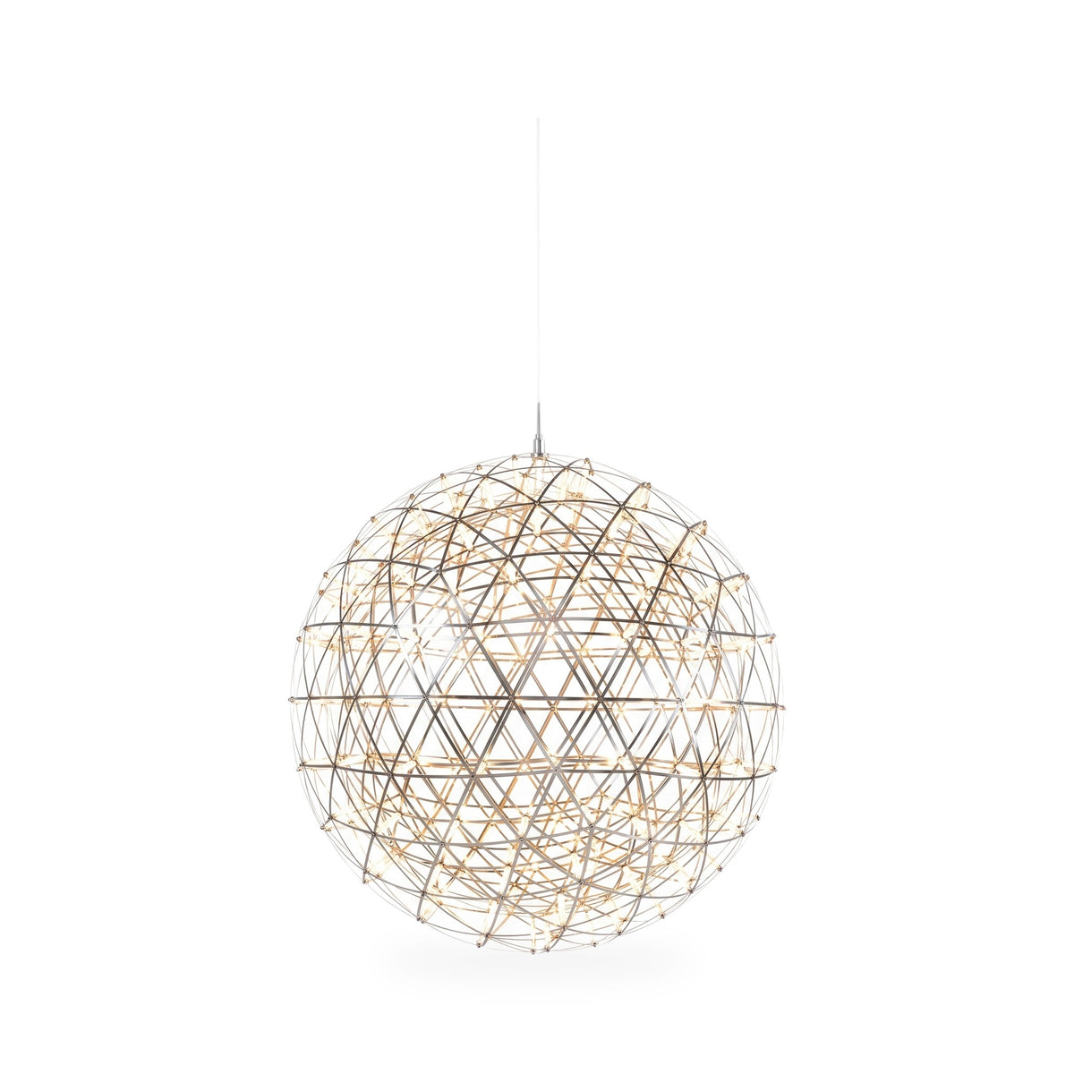 Stainless Steel Starburst Sphere LED Chandelier