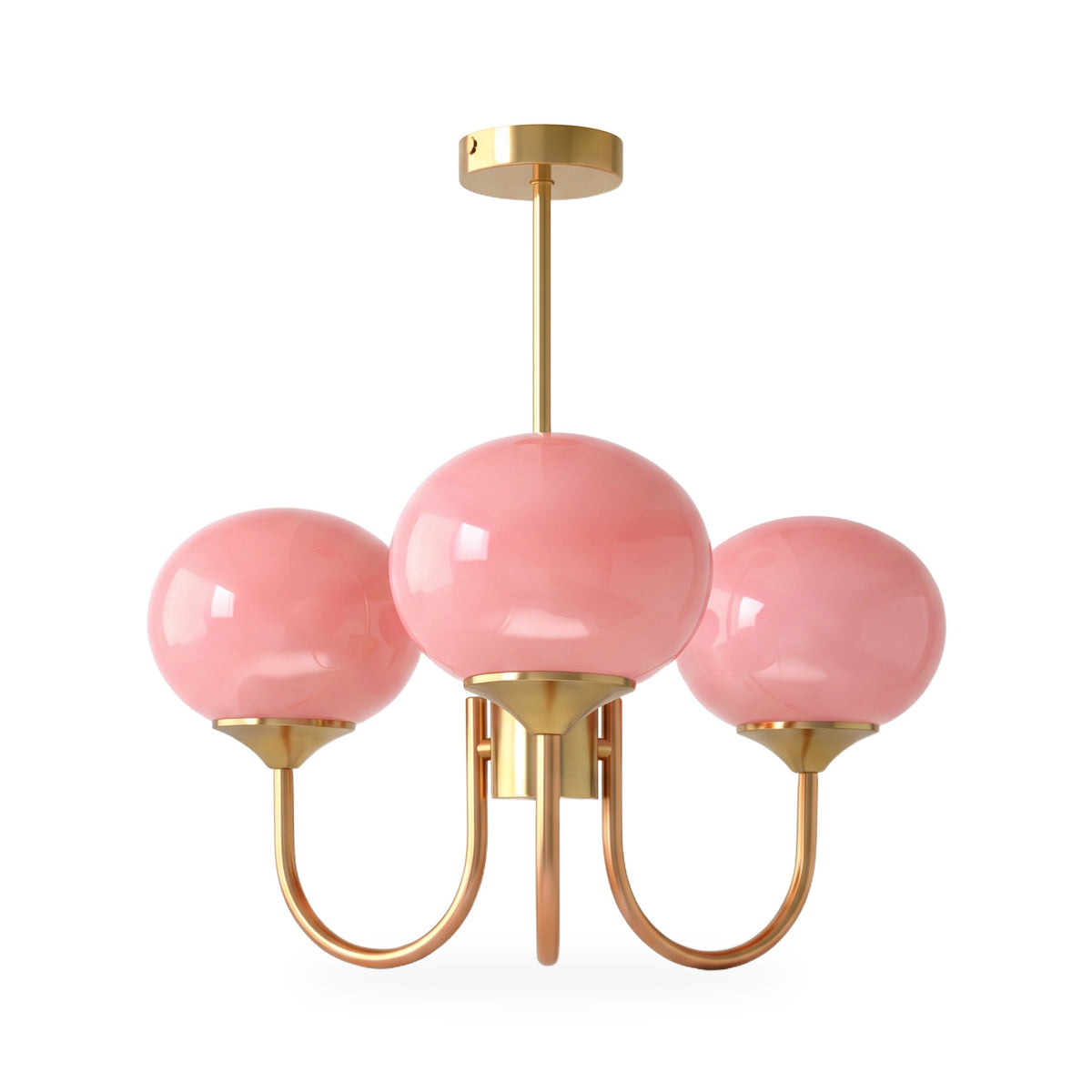 Glossy Marshmallow Glass Globe Chandelier