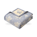 Gray Floral Triple-Layer Cotton Gauze Blanket