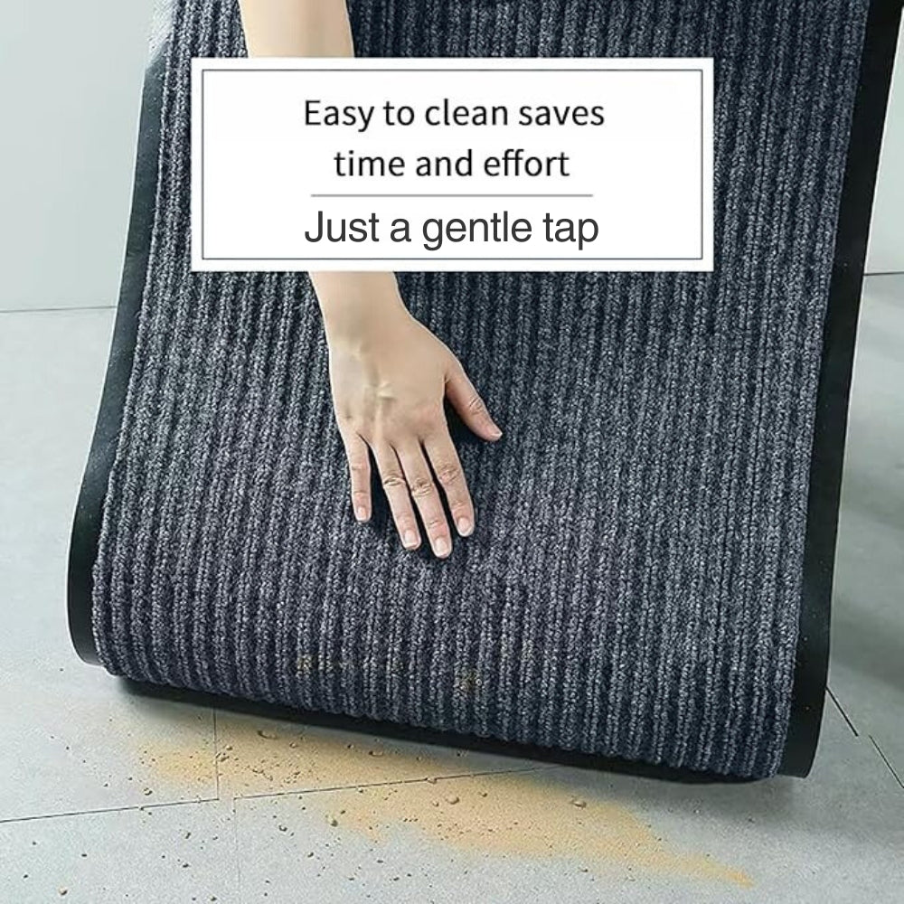 Braided Striped Non-Slip Door Mat