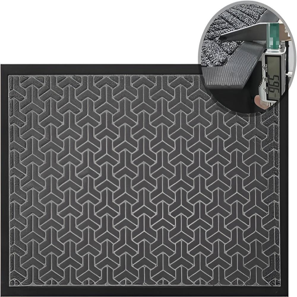 Geometric Rubber-Backed Entry Mat