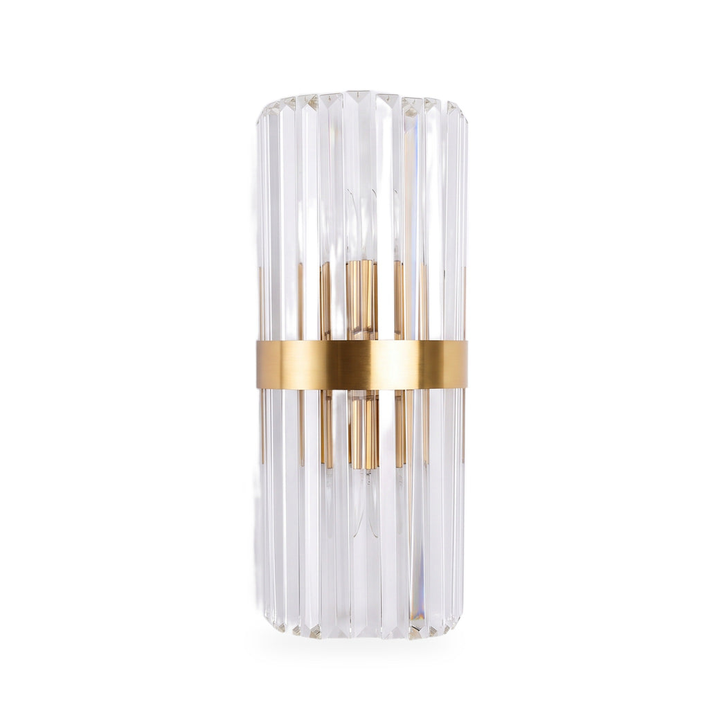 Crystal Rod Cylinder Wall Sconce
