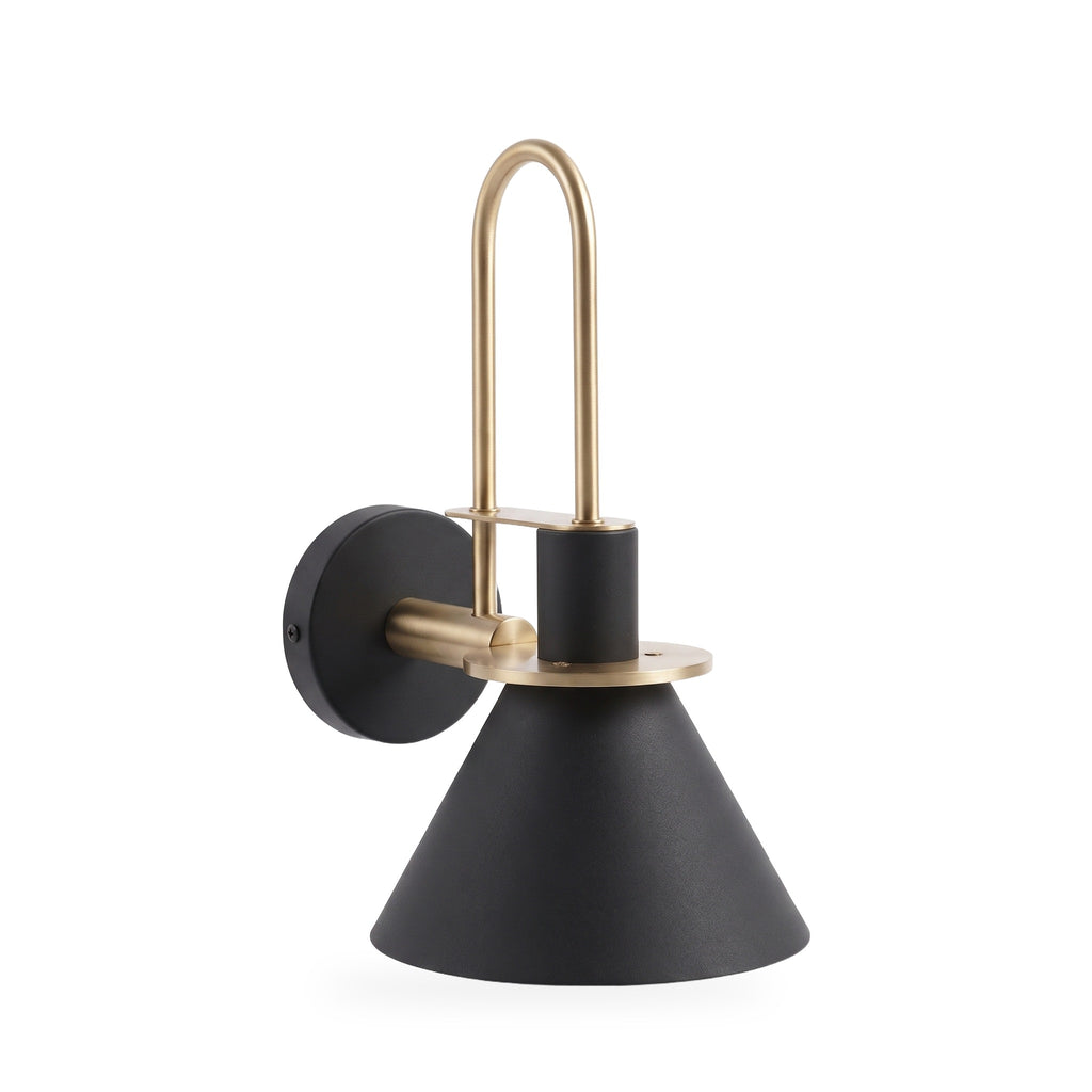 Arc Arm Cone Shade Wall Lamp