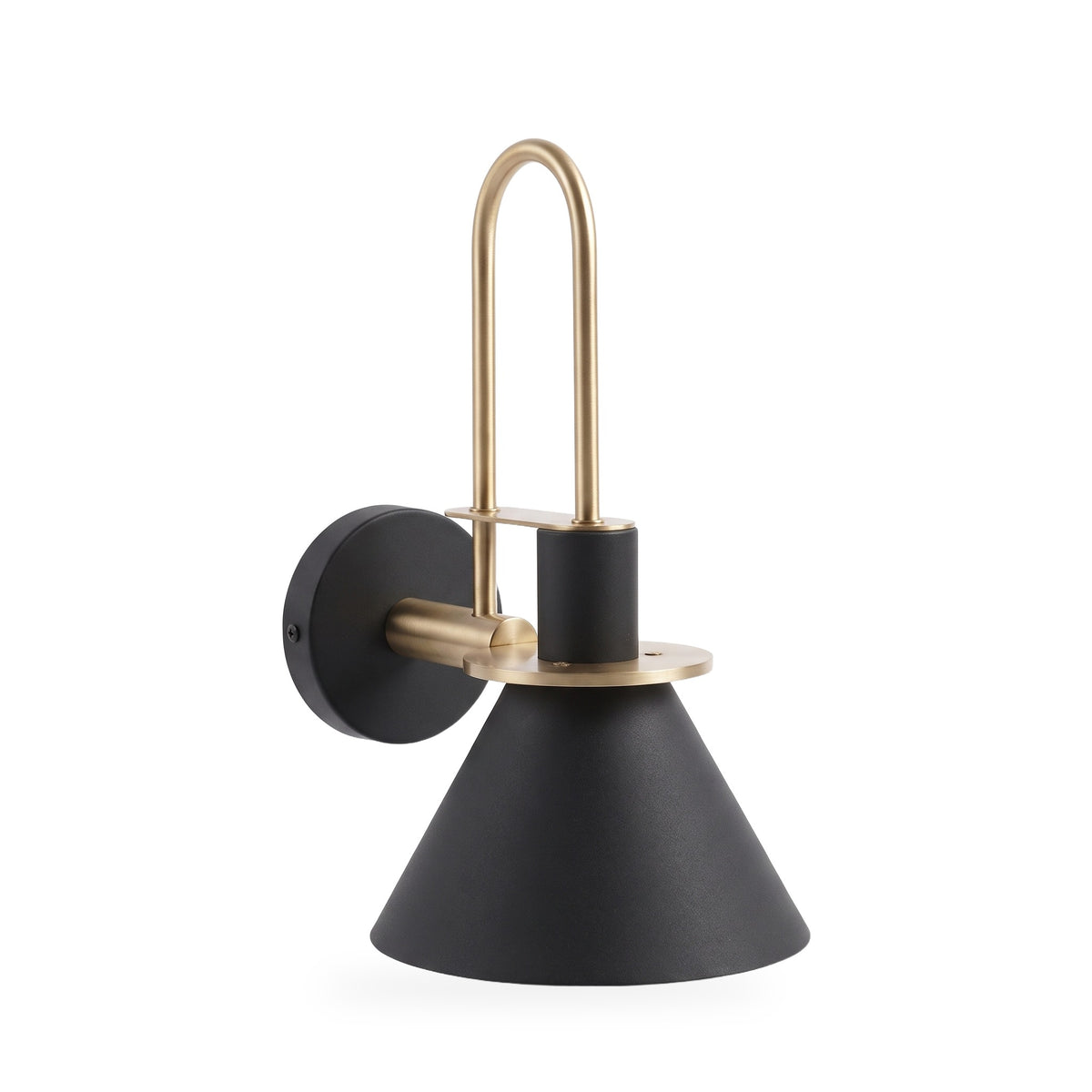 Arc Arm Cone Shade Wall Lamp