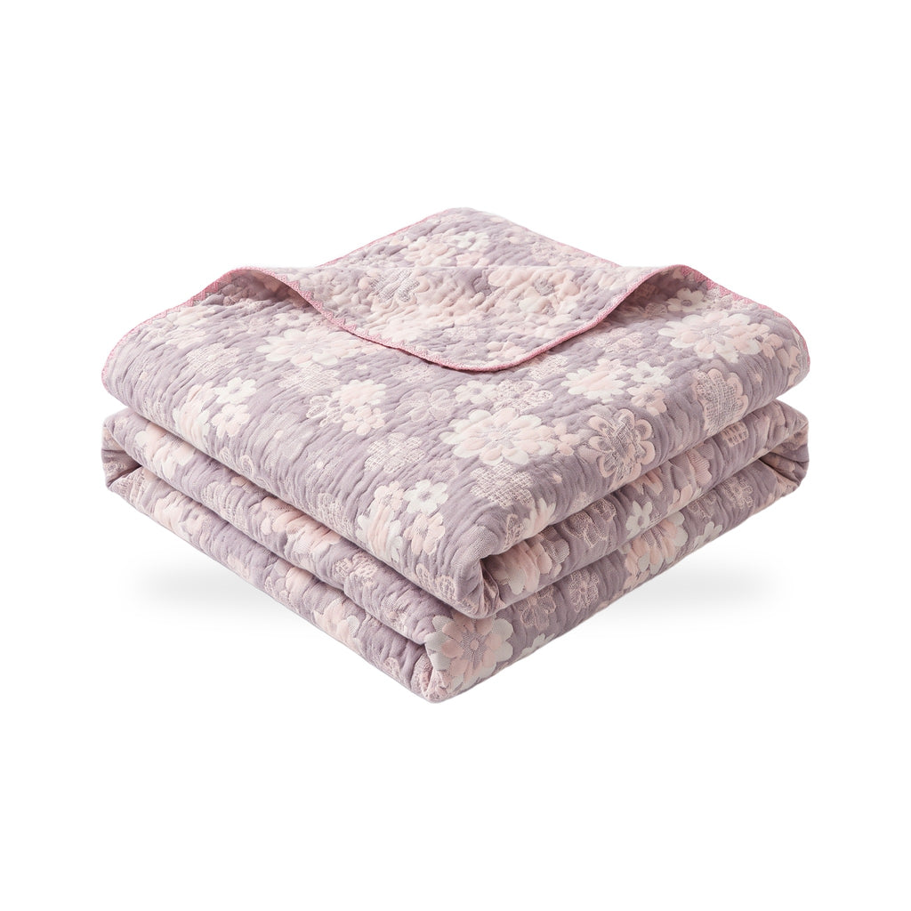 Mauve Rose Reversible Cotton Gauze Blanket