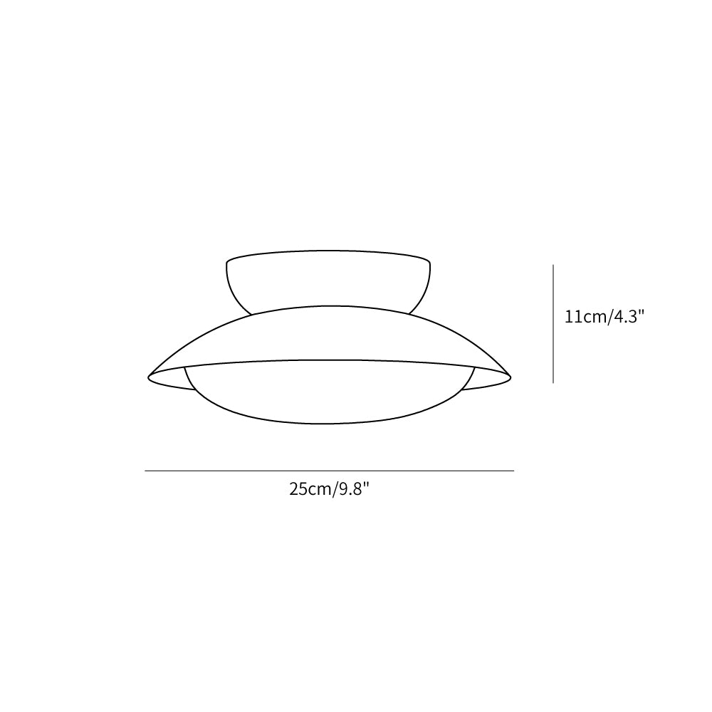 Mushroom Dome LED Flush Ceiling Light