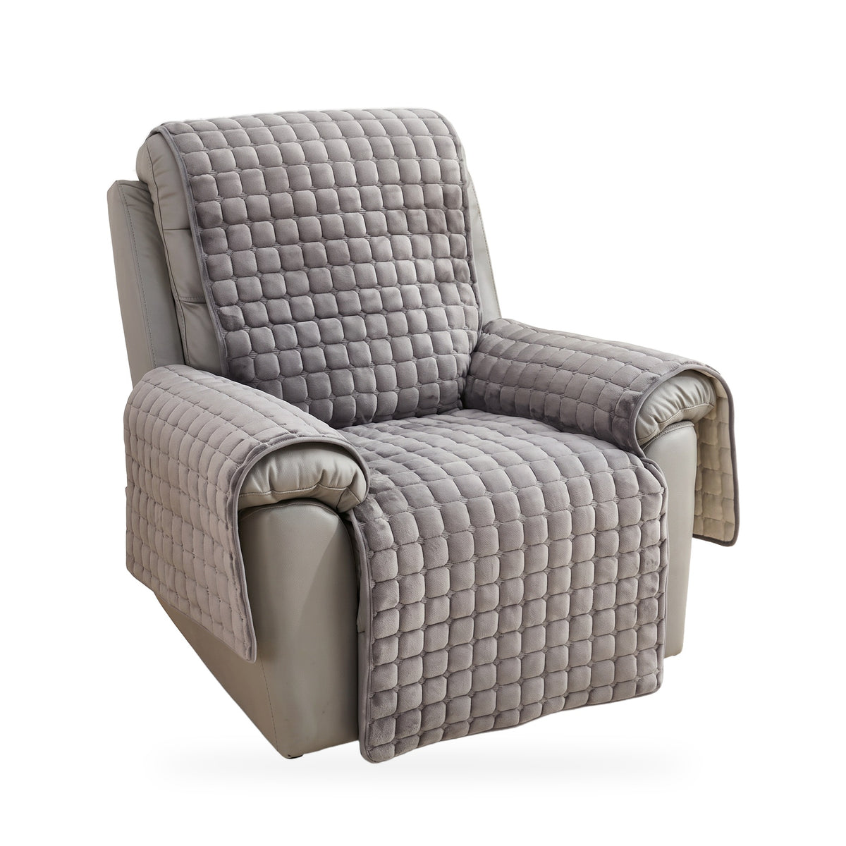 Velvet Grid Recliner Cover