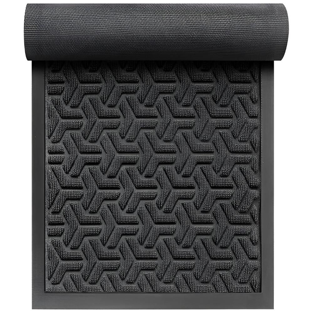 Geometric Rubber-Backed Entry Mat