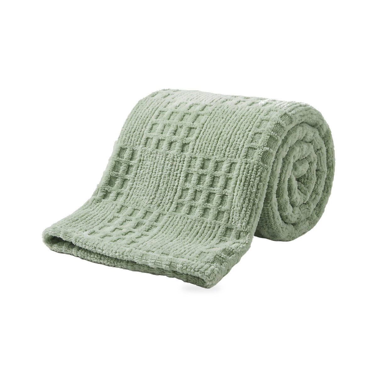 Waffle Jacquard Velvet Throw Blanket