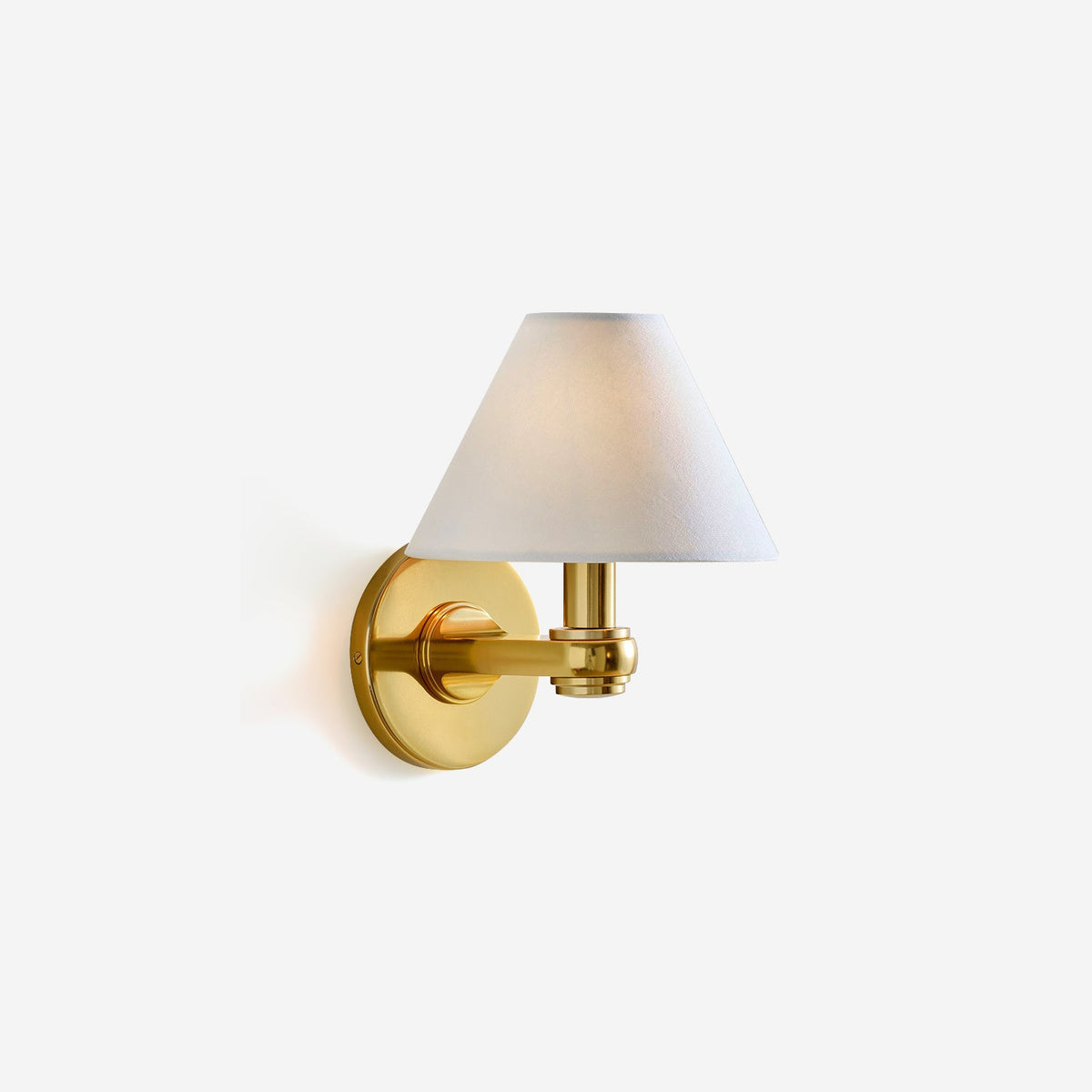 Brass Cone Shade Wall Light