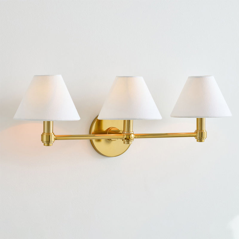 Brass Cone Shade Wall Light