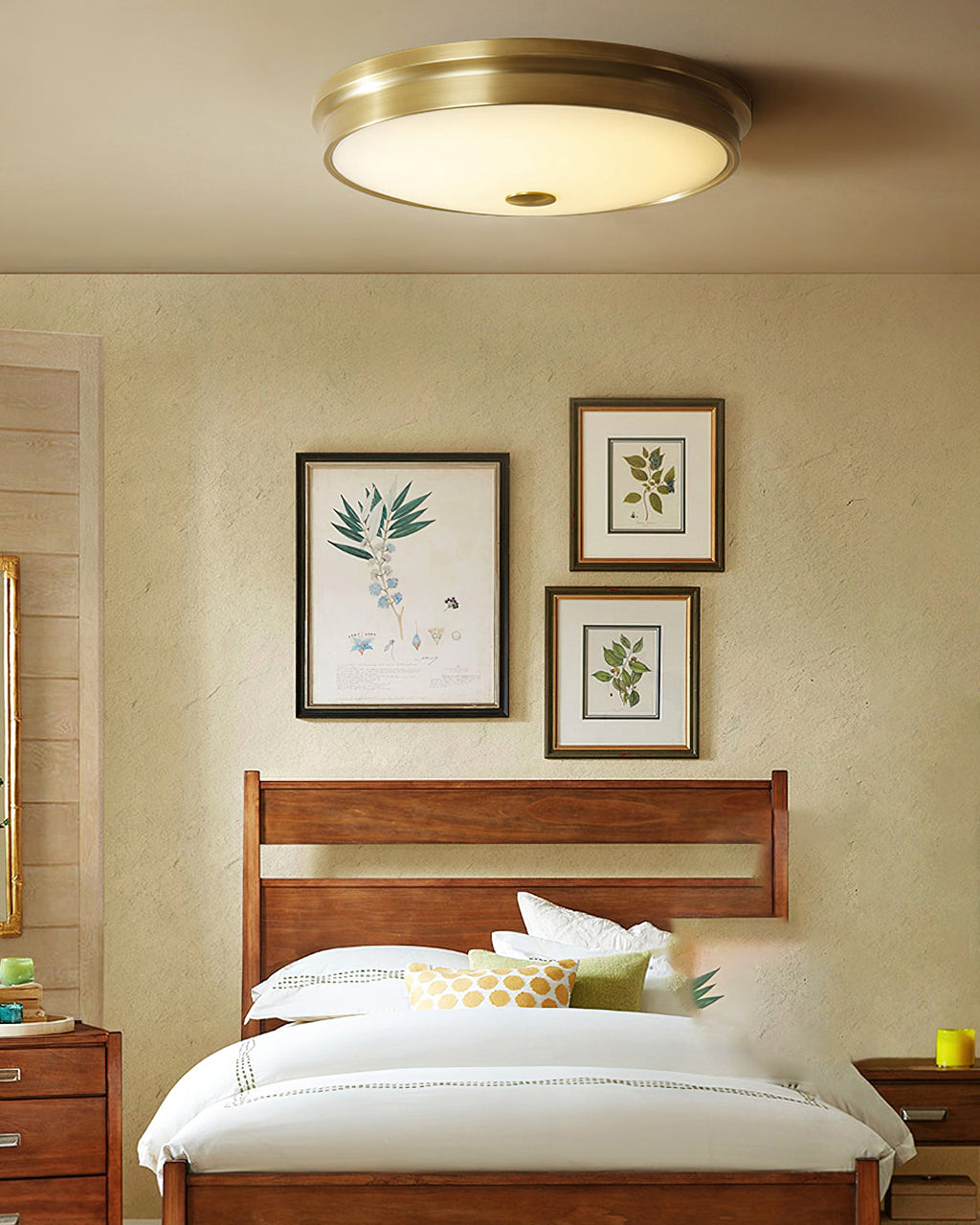 Slim Round Frosted Glass LED Flush Ceiling Light