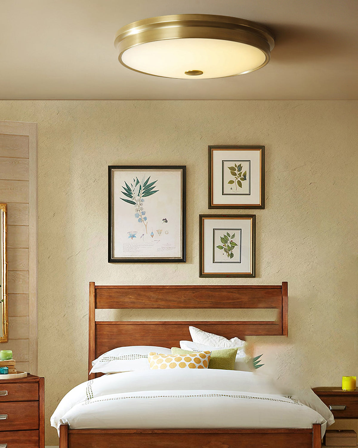 Slim Round Frosted Glass LED Flush Ceiling Light