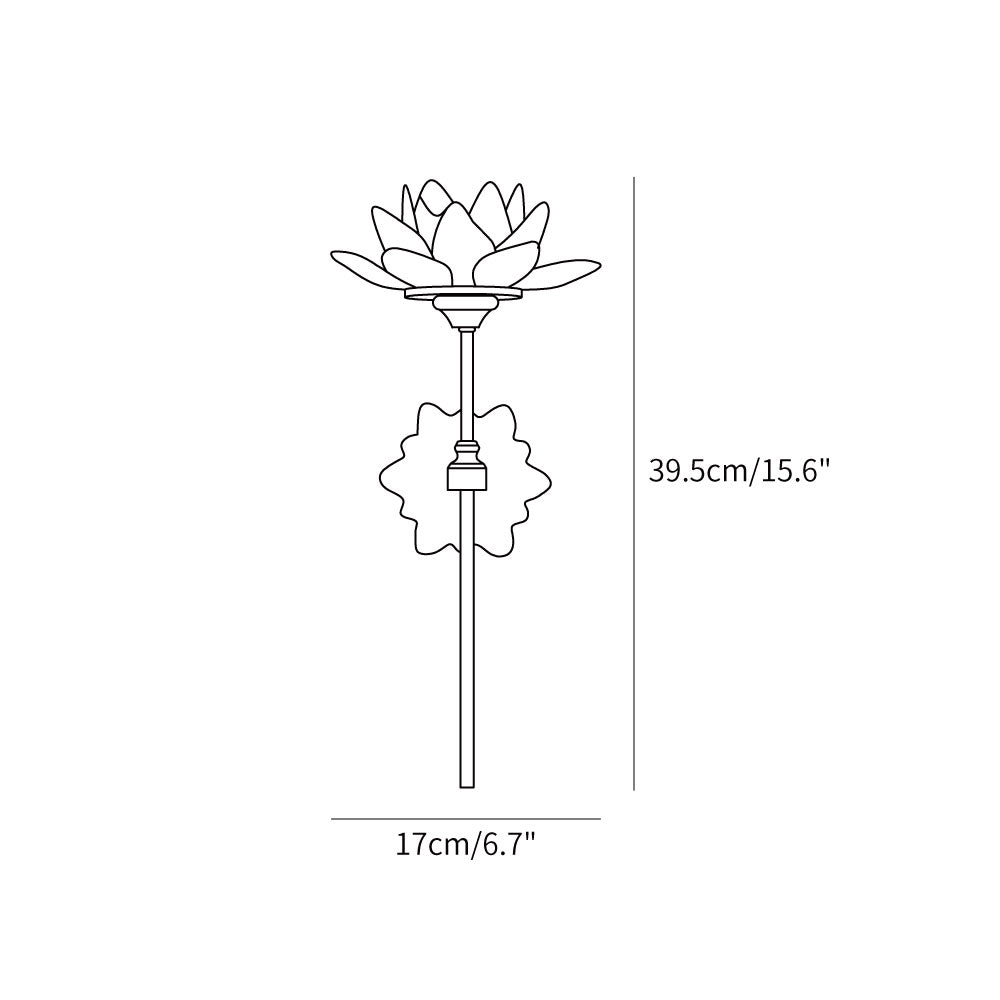 Crystal Lotus Brass Wall Lamp