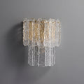 Rippled Glass Brass Wall Light