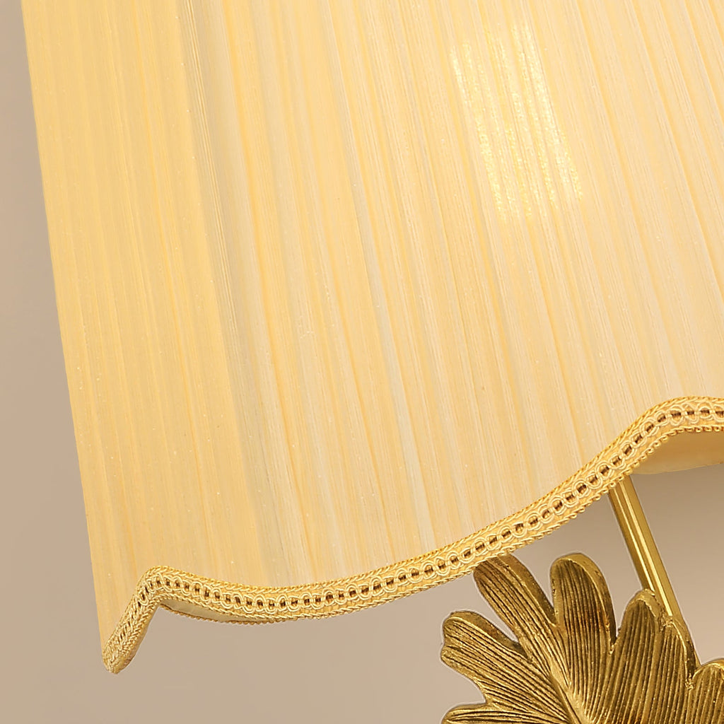 Gold Banana Leaf Marble Table Lamp