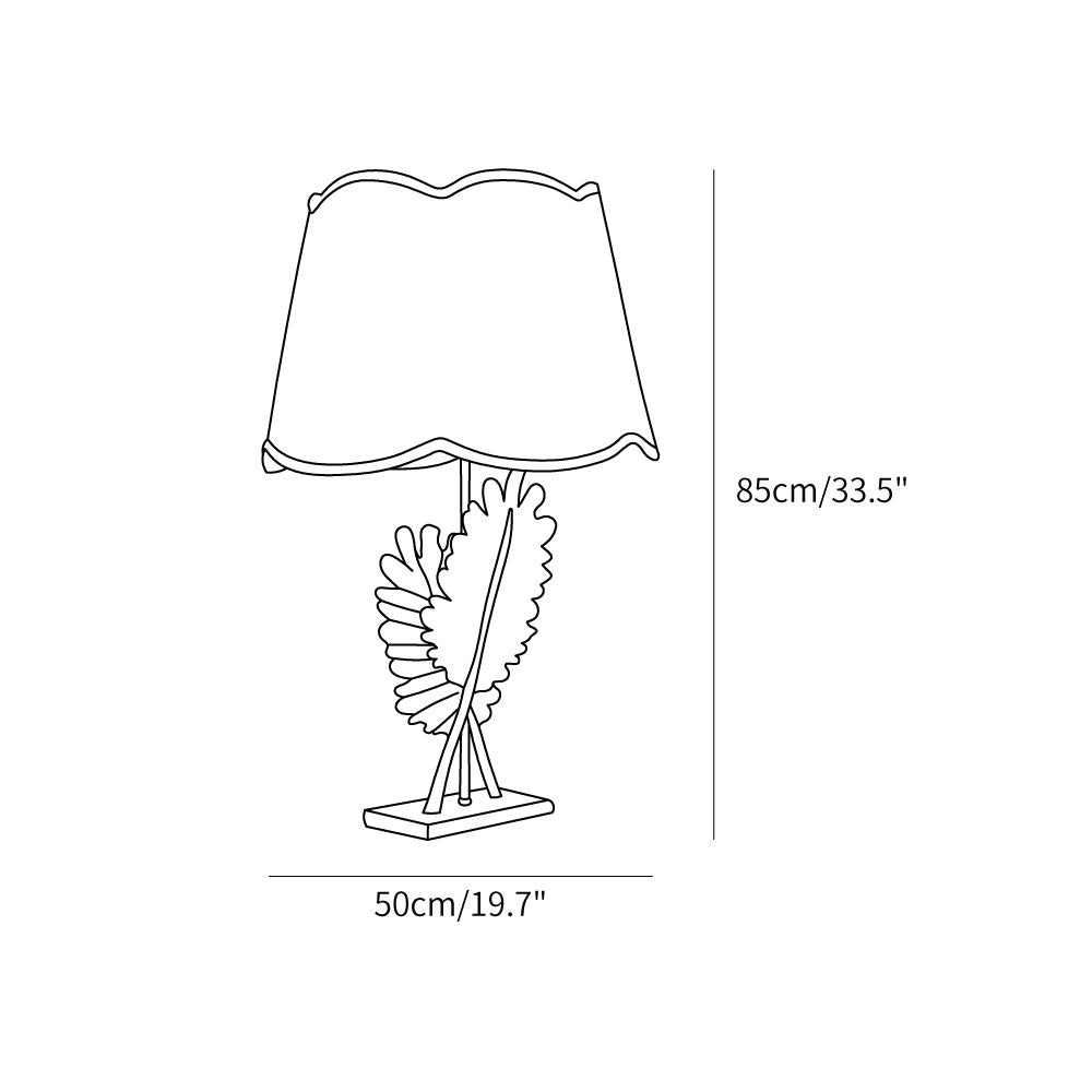 Gold Banana Leaf Marble Table Lamp