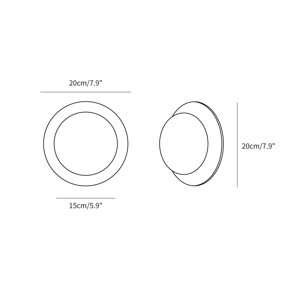 Hardwood Backplate Glass Dome LED Wall Light