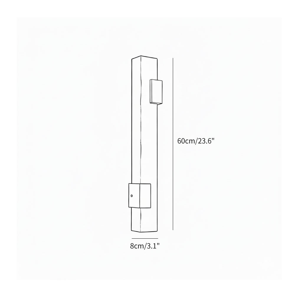 Elongated Alabaster Brass LED Wall Light