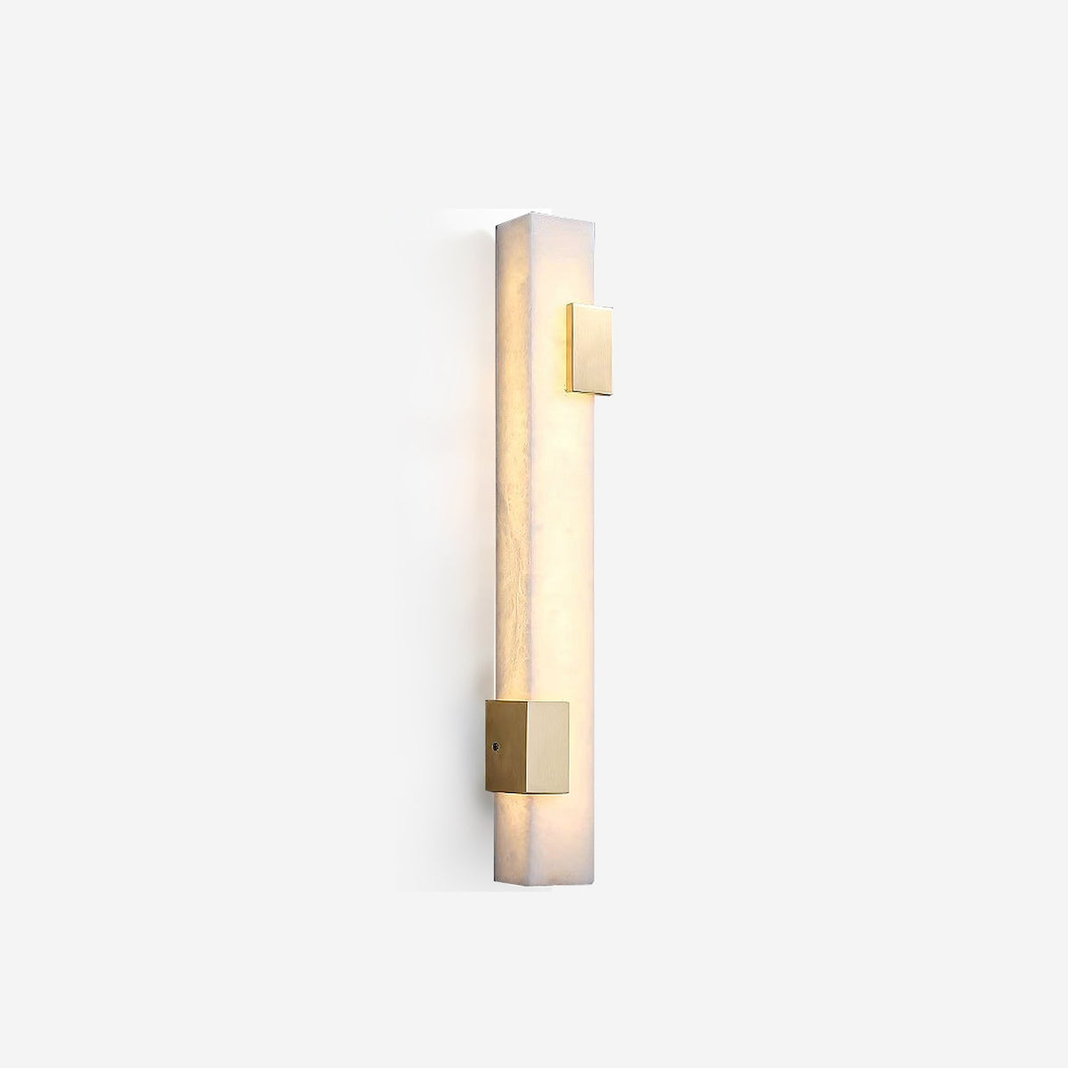 Elongated Alabaster Brass LED Wall Light