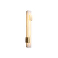 Elongated Alabaster Brass LED Wall Light
