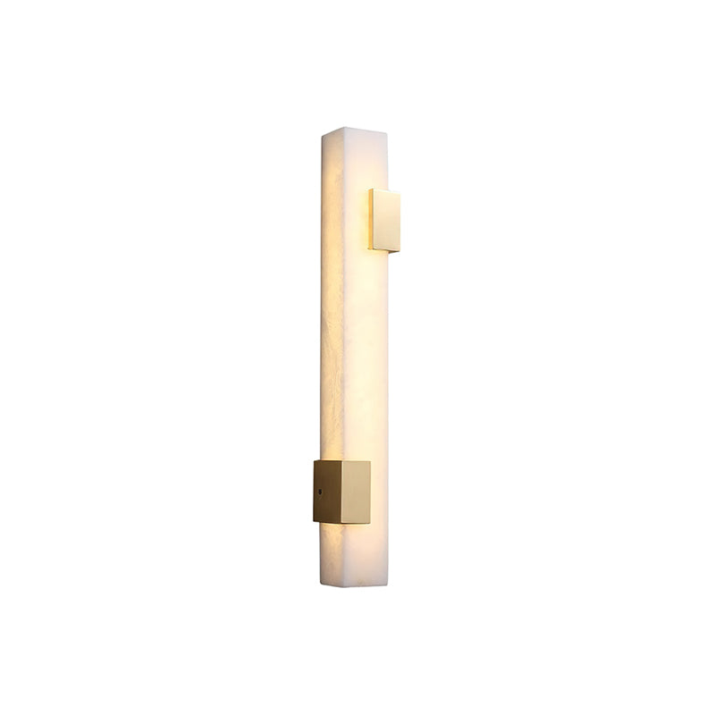 Elongated Alabaster Brass LED Wall Light