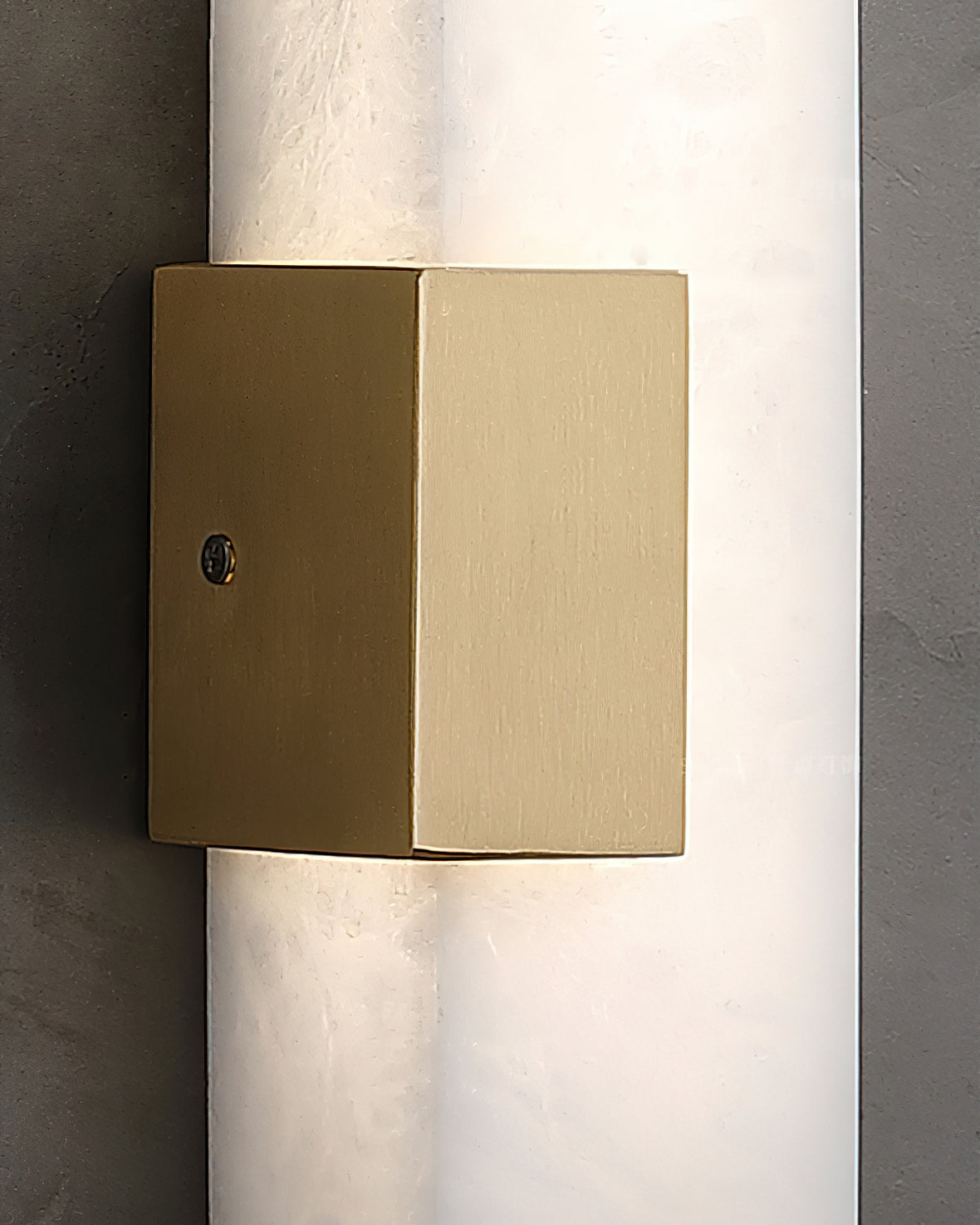 Elongated Alabaster Brass LED Wall Light