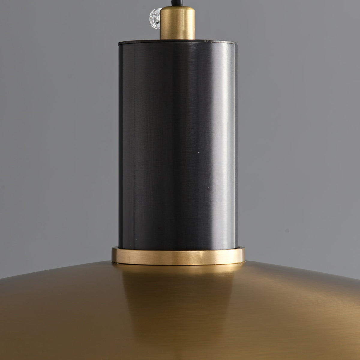 Wide Brass Shade Pendant Light