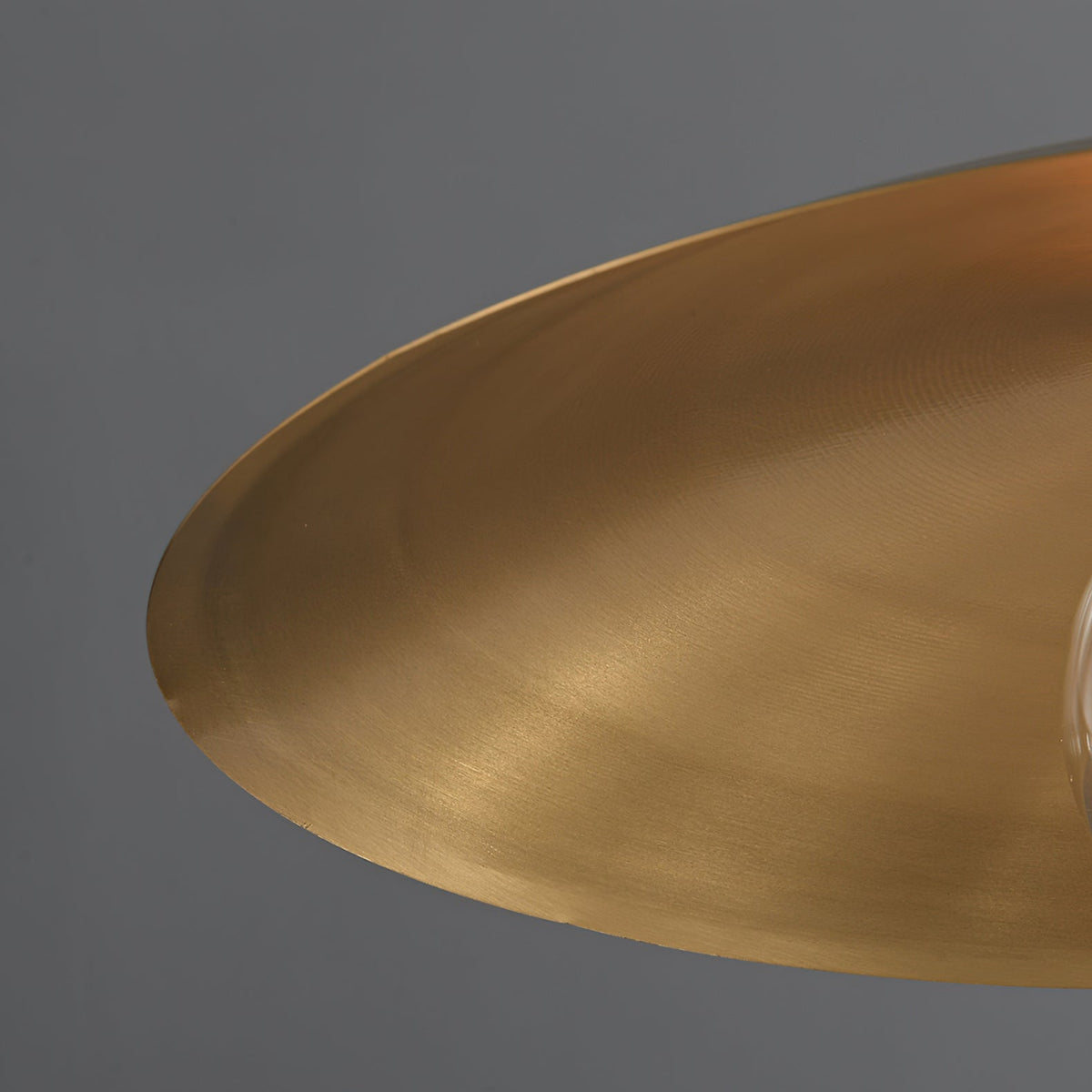 Wide Brass Shade Pendant Light
