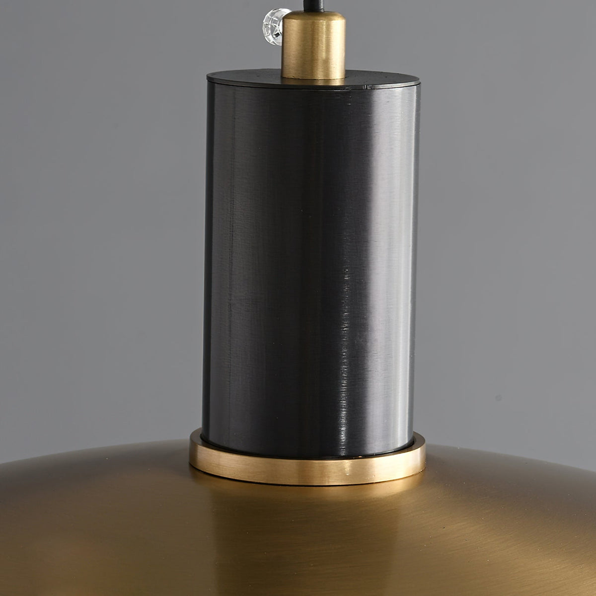 Wide Brass Shade Pendant Light