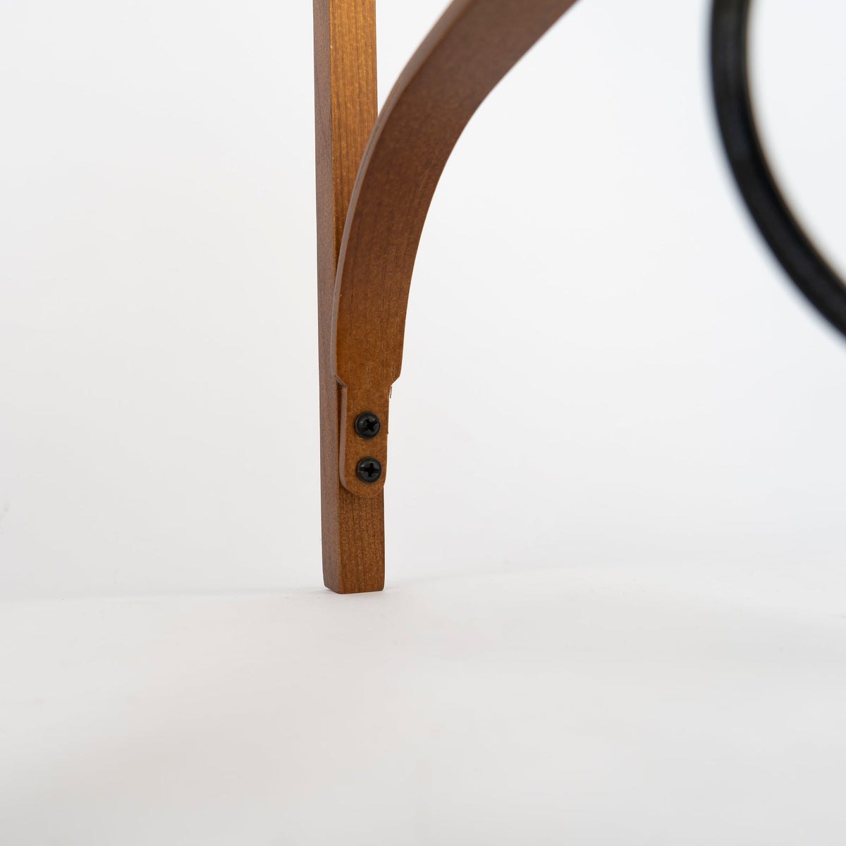 Wooden Frame Glass Lantern Table Lamp