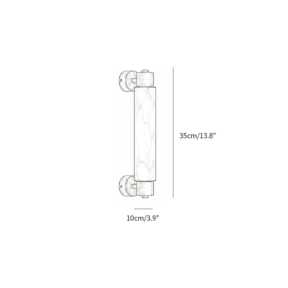 Vertical Alabaster Bar LED Wall Lamp